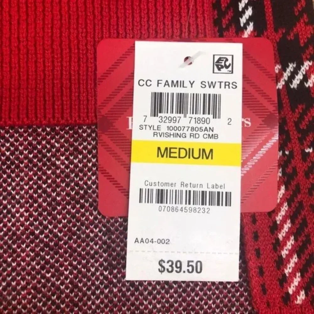 Charter Club Plaid Dog Sweater NWT Size Large - Picture 7 of 10